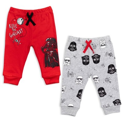 Star Wars Darth Vader Stormtrooper C-3PO Chewbacca R2-D2 Baby Yoda 2 Pack Pants Newborn to Infant
