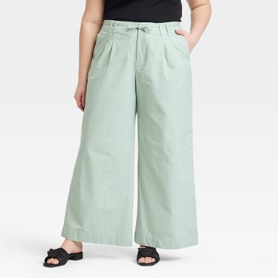 Women's High-Rise Wide Leg Chino Pants - A New Day™