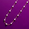 Ross-Simons 6-6.5mm Cultured Pearl Station Necklace in 18kt Gold Over Sterling - 4 of 4