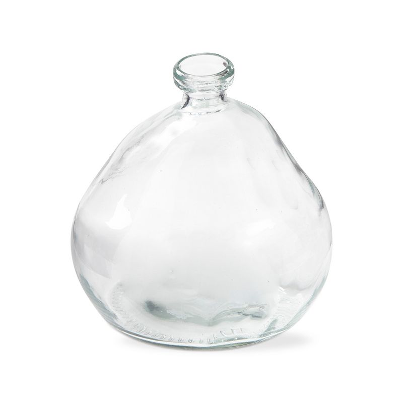 tagltd Pismo Recycled Clear Glass Vase Short, 6.7L x 6.7W x 7.1H inch., 1 of 3