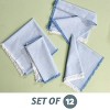 Folkulture Cloth Napkins Set of 12 (18 X 18") 100% Cotton Table Napkins for Parties | Reusable Linen Napkins for Guests &Home Décor (Aqua Blue) - 4 of 4