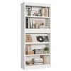 Bookcase w/Display Rack & Fluted Design, 5 Tier Farmhouse Bookshelf with Wood Base, Wood Bookshelf Rustic Vintage Book Shelf for Office Library - 2 of 4