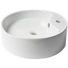ALFI  ABC910 White 22Inch Oval Above Mount Ceramic Sink with Faucet Hole - 3 of 4