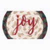 Earth Rugs Decorative Joy Printed Coaster – Rustic Country Holiday 5"x5" Drink Mat - 2 of 3