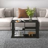 HOMLUX 3-Tier Coffee Table with Open Shelves Small End Side Table for Living Room Bedroom - 2 of 4