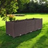 HomeRoots 47" X 16" Dark Brown Heavy Duty Plastic Rectangular Self Watering Planter Box - 2 of 4
