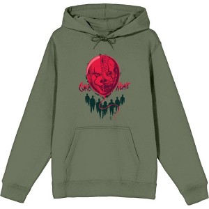 It Chapter 2 Scary Clown Balloon Adult Long Sleeve Hoodie - 1 of 2