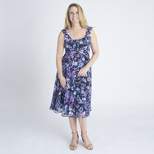 Women's Floral Chiffon Empire Waist Dress - Connected Apparel