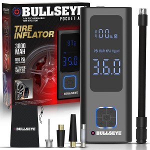 Bullseye Pocket Air Tire Inflator Rechargeable Powerbank Electric Air ...