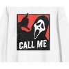 Ghostface Call Me Crew Neck Long Sleeve Men's White Sweatshirt - 2 of 3