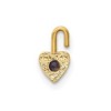Black Bow Jewelry June Synthetic Alexandrite 14k Yellow Gold Heart Pendant Enhancer 5mm - 3 of 4