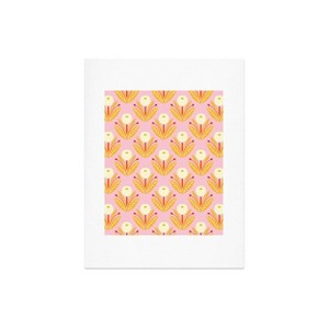 Deny Designs Maritza Lisa Happy White Dahlias Pattern Art Print - 1 of 4