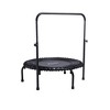 JumpSport 350 PRO Indoor Heavy Duty Lightweight 39-Inch Fitness Rebounder Adults Trampoline with Sporty Steel Handle Bar Accessory for Workouts, Black - 2 of 4