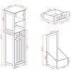 Sevobal Bathroom Storage Cabinets, Floor Organizer with Flip Drawer and Open Storage Shelf for Bathroom, White, 15.74"*13.77"*55.11" - 4 of 4