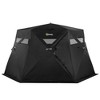 Outsunny 4 Person Insulated Ice Fishing Shelter 360-Degree View, Pop-Up Portable Ice Fishing Tent with Carry Bag, Two Doors and Anchors, Black - 4 of 4