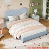 Twin/Full/Queen Size Bed Frame for Kids w/ Velvet Upholstered Headboard, Cute Low Profile Platform Bed for Girls and Boys - 4 of 4