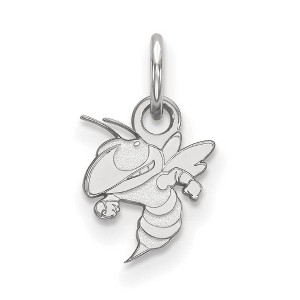 Black Bow Jewelry 14k White Gold Georgia Tech Yellow Jackets NCAA Extra Small Pendant - 1 of 3