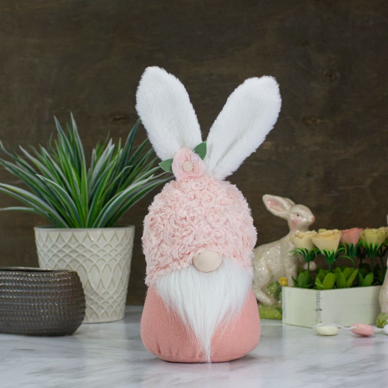 Northlight 14" Pink and White Easter and Spring Gnome Head with Bunny Ears, 2 of 6