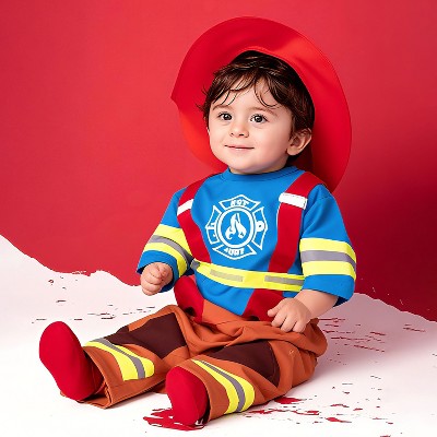 Joyfy Halloween Baby Firefighter Costume Toddler Cosplay Costume for Infants Boys Halloween Dress Up Party