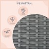 SKYONE Weatherproof Rattan Dog Cabana with Canopy, Elevated Steel Frame, Water-Resistant Cushion - 4 of 4