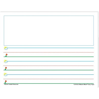 Teacher Created Resources Smart Start Story Paper, Grade K to 1, 1 Inch Rule, 11 x 8-1/2 Inches, 360 Sheets
