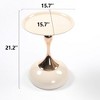 NicBex Mermaid Tail Round End Table Living Room, Metal Pedestal Side Table with Tray Top, Modern Bedroom Nightstand, Small Coffee Table, Small Table - 3 of 4