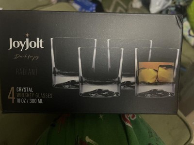 JoyJolt Carre Square 300 ml Scotch Glasses, Old Fashioned Whiskey