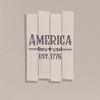 Transpac Wood 11.75" White 4th of July Patriotic America Slat Decor - image 3 of 4