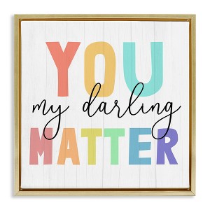 Stupell Industries You Darling Matter Rainbow Letters, 18" x 18" - 1 of 4
