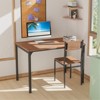 Costway 4pcs Dining Table Set Rustic Desk 2 Chairs & Bench w/ Storage Rack - image 4 of 4