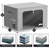 Sorbus 2 Pack Jumbo Foldable Storage Box - Metal Frame, Oxford Fabric with Clear Window & Handles - for Bedding Linen, Clothing & More - 2 of 4