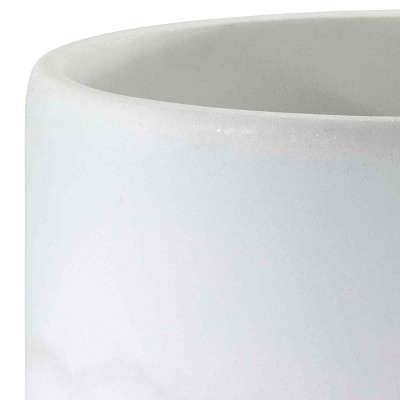 Gray and Silver Abstract Plastic Wastebasket