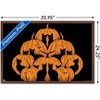 Trends International Episodic Drawing - Pumpkin Cat Framed Wall Poster Prints - 3 of 4
