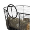 25.5" Large Hand-Woven Steel Harvest Basket: Sturdy O-Handles, Solid Base - ACHLA Designs - 3 of 3
