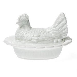 Mosser Glass Hen Candy Dish, Vintage Style Covered Candy Bowl with Lid, 6 Inch - 1 of 1