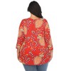 White Mark Plus Size Vibrant Boho Swing Top - 3 of 4