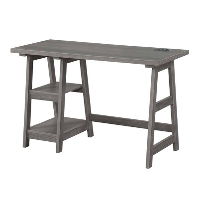 Breighton Home Trinity Trestle Style Desk With Built-in Shelves : Target