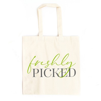City Creek Prints Freshly Picked Canvas Tote Bag - 15x16 - Natural