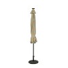 11' x 11' Calypso II Market Patio Umbrella with Solar LED Strip Lights Champagne/Taupe - Island Umbrella: Outdoor, Wind Vent, Crank Tilt - 3 of 4