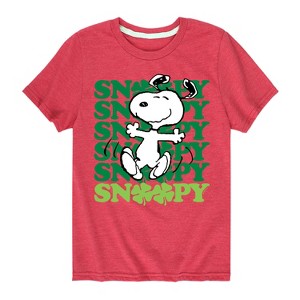 Boys' - Peanuts - Snoopy Clover Dance Short Sleeve Graphic T-Shirt - 1 of 4