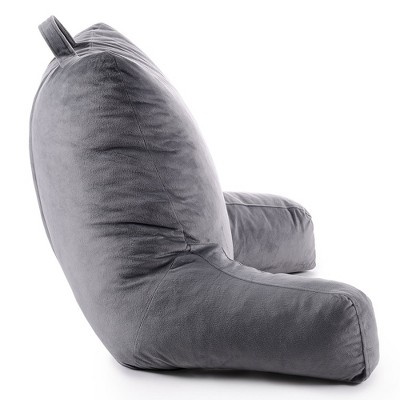 Extra Wide Gray Microfiber Reading Pillowcase