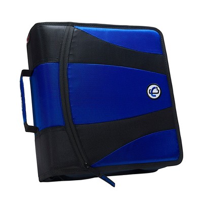 Case-it Dual Ring Zipper Binder, D-Ring, 2 Inches, Blue