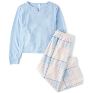 The Children's Place Girls Long Sleeve Plaid Pajamas - 1 of 4