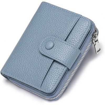 BEAFUP Small Wallet for Women - RFID Blocking Credit Card Holder Bifold Zipper Pocket Wallet with ID Window