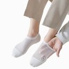 Anna-Kaci Men's No-Show Mesh Socks with Non-Slip Silicone Heel Grip and Breathable Low-Cut Design 3-Pack - 3 of 4