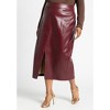 ELOQUII Women's Plus Size Croc Faux Leather Column Skirt - 4 of 4