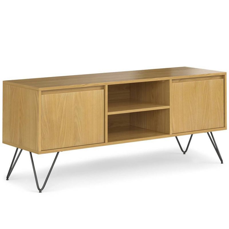 Moreno TV Stand for TVs up to 66&#34; Oak Veneer - WyndenHall, 2 of 10