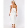cheibear Women's Spaghetti Strap Nightdress Cami Satin Pajama Dress - 3 of 4