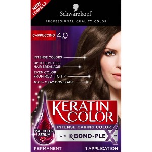 Schwarzkopf Keratin Color Permanent Hair Color Cream 4.0 Cappuccino - 2.03 fl oz