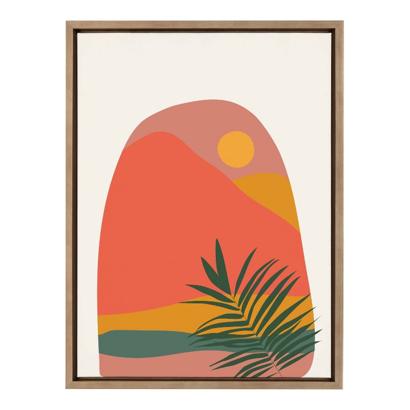 18&#34; x 24&#34; Sylvie Tropical Landscape Framed Canvas by Oris Eddu Gold - Kate &#38; Laurel All Things Decor, 1 of 8